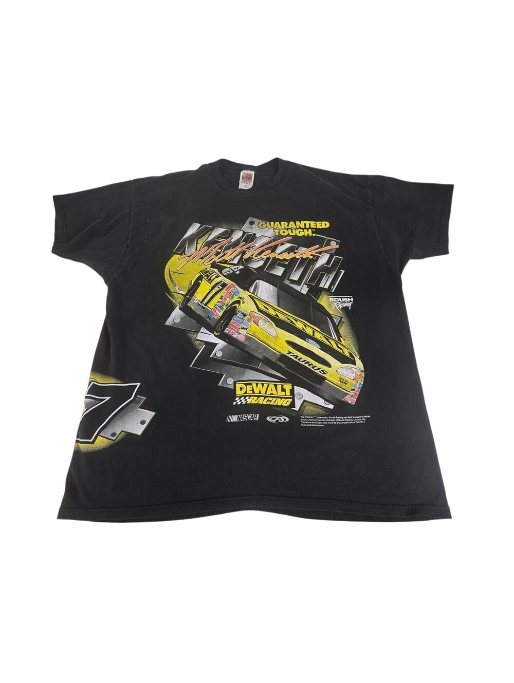 Vintage NASCAR Matt Kenseth Racing T Shirt 2XL All Over Print AOP  Black